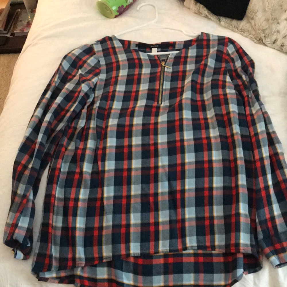 Plaid blouse size small
